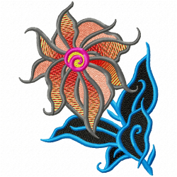 Flowers And Tree Embroidery Design 11